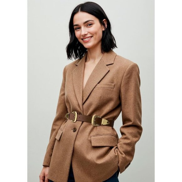 Western Leather Belt for Women Double Buckle Cowgirl Boho Country Festival - Picture 2 of 6